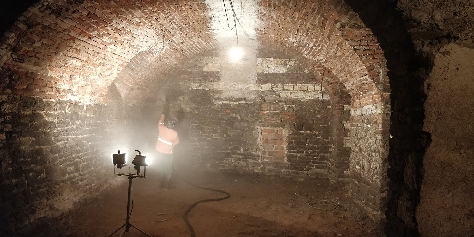 Historiallinen kellari Andělský Pivovarissa